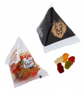 promotional jelly bears in pyramid